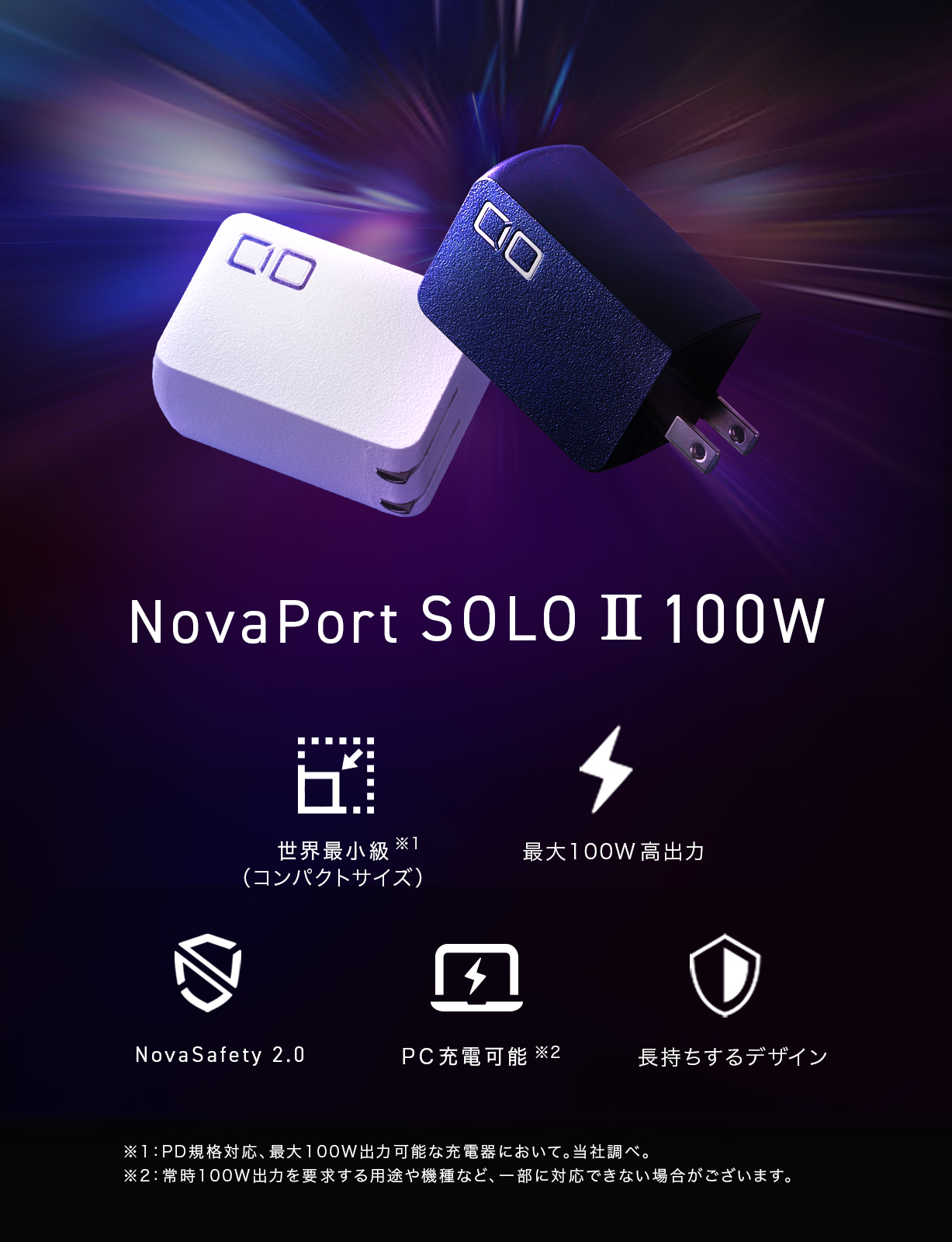 NovaPort SOLOⅡ 100W1C | 株式会社CIO（シーアイオー）公式HP