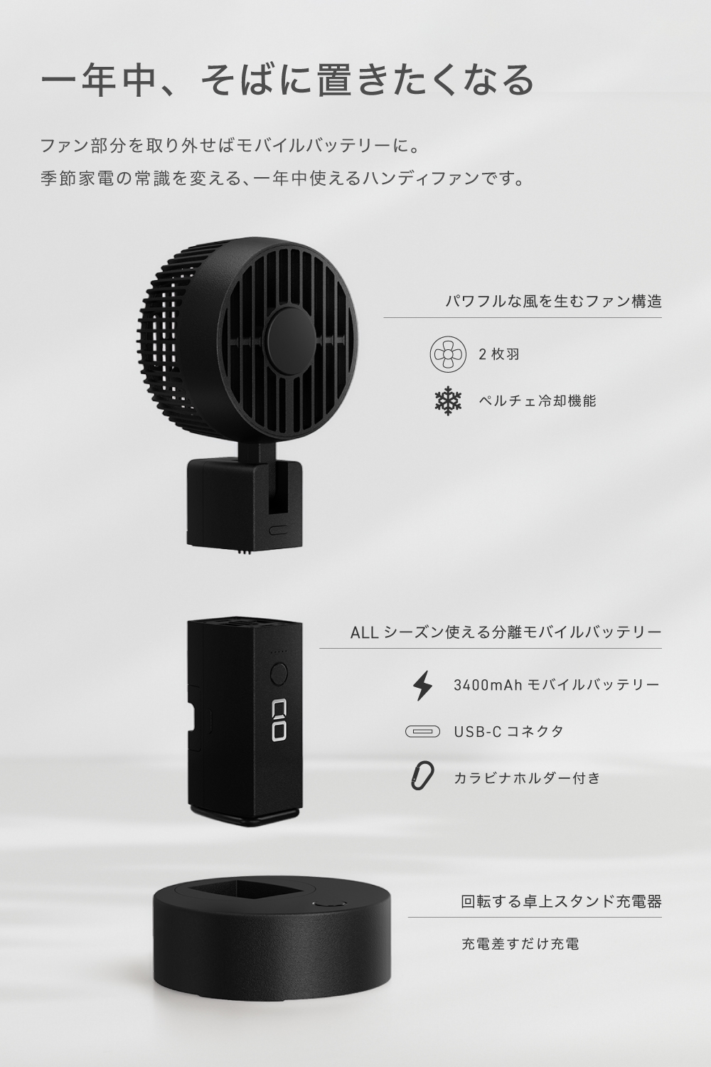 CIO Handy Fan | 株式会社CIO（シーアイオー）公式HP 充電器・モバイル